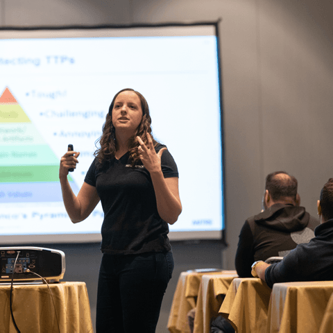 Instructor teaching to class