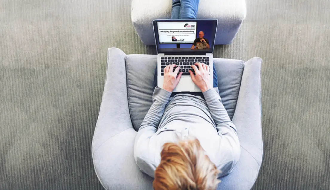 Man Looking at Computer with OnDemand Application