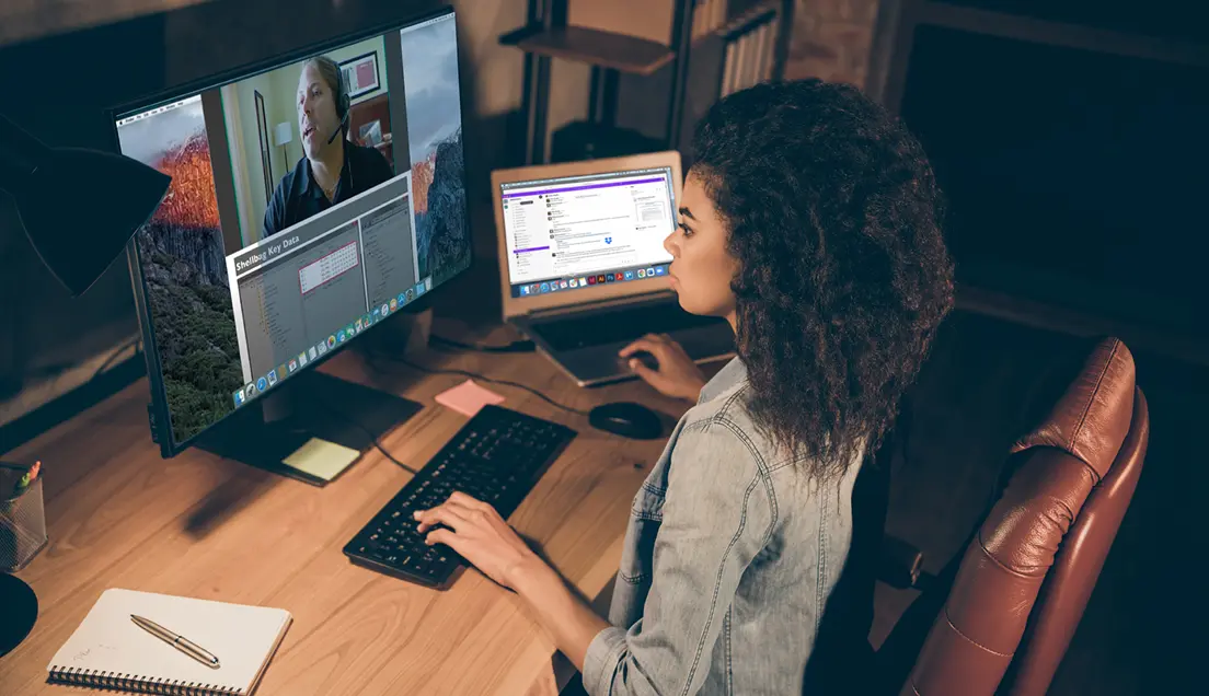 Person on Computer Live Online