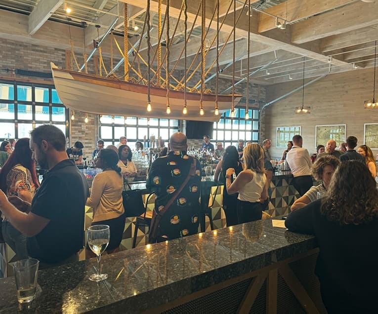 People Hanging Out in a Bar